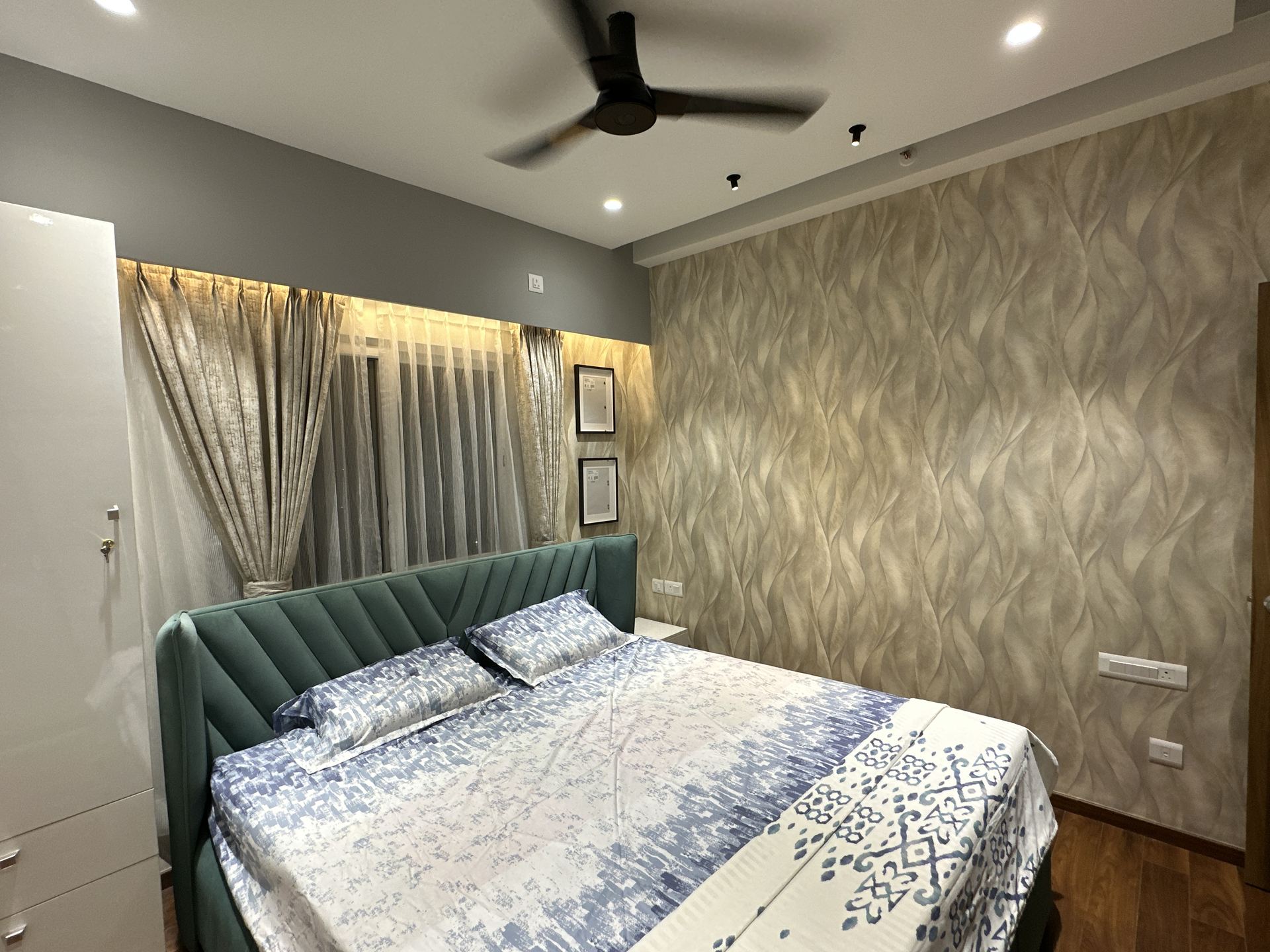 Bedroom Accent Wallpaper — Carpentry by Popular Interiors