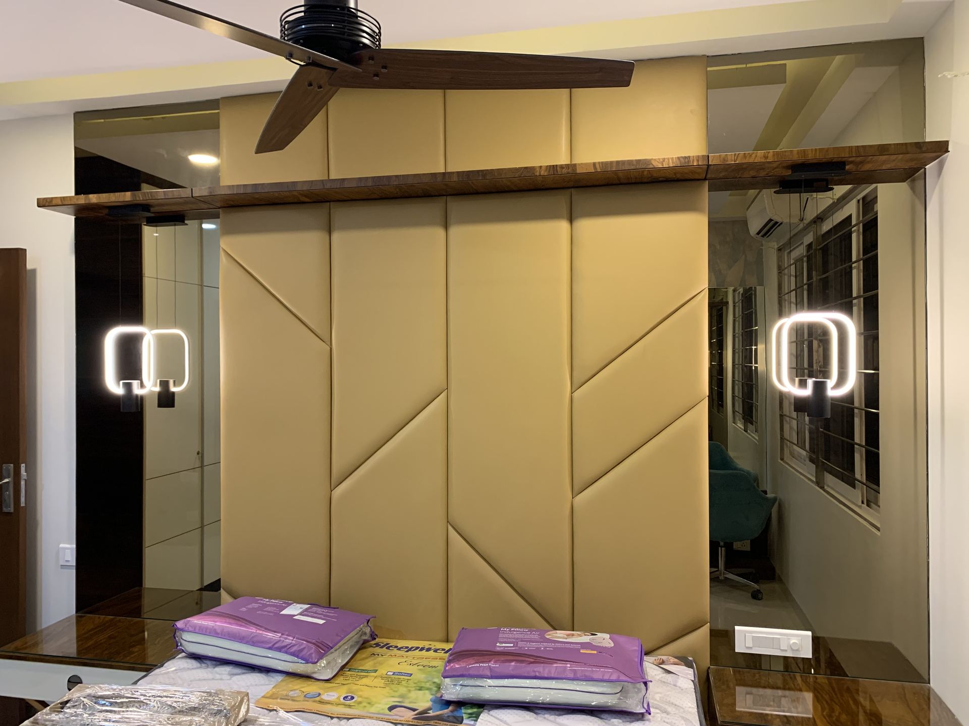 Gold Panel Wardrobe Wall — Carpentry by Popular Interiors